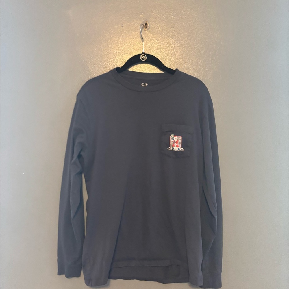 Vineyard Vines Merry Laxmas Long Sleeve Men’s Tee - Picture 3 of 7
